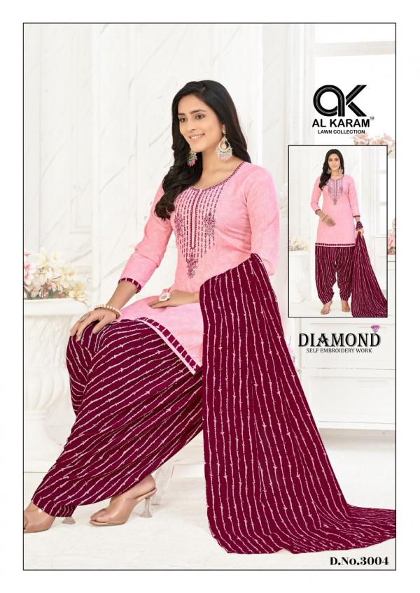 Al karam Diamond Vol-3 Soft Cotton Designer Dress Material